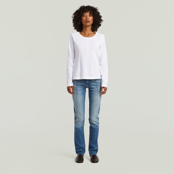 T-shirt met voornaad T-shirt met voornaad