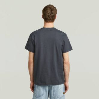 T-shirt met zak van stoffenmix