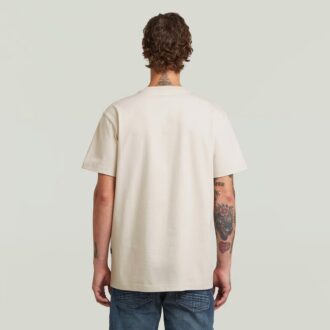 T-shirt met zak van stoffenmix