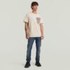 T-shirt met zak van stoffenmix T-shirt met zak van stoffenmix