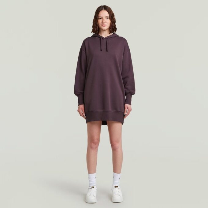 Trui-jurk met capuchon