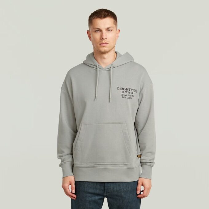 Trui met grafische print en capuchon Trui met grafische print en capuchon