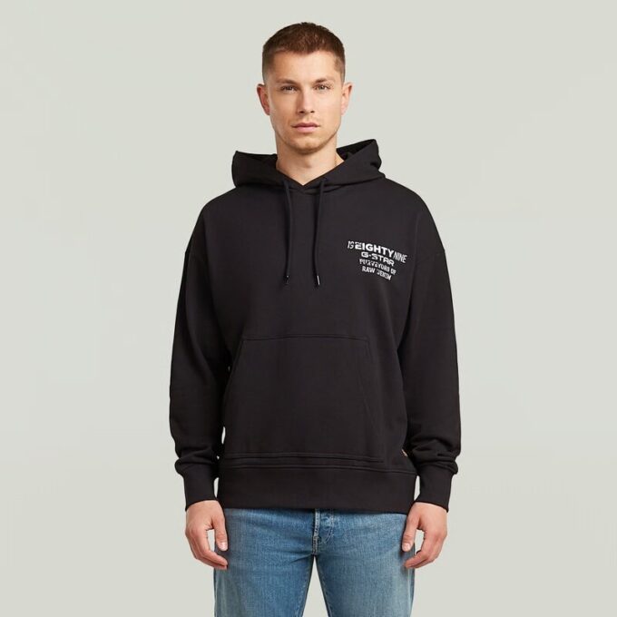 Trui met grafische print en capuchon Trui met grafische print en capuchon