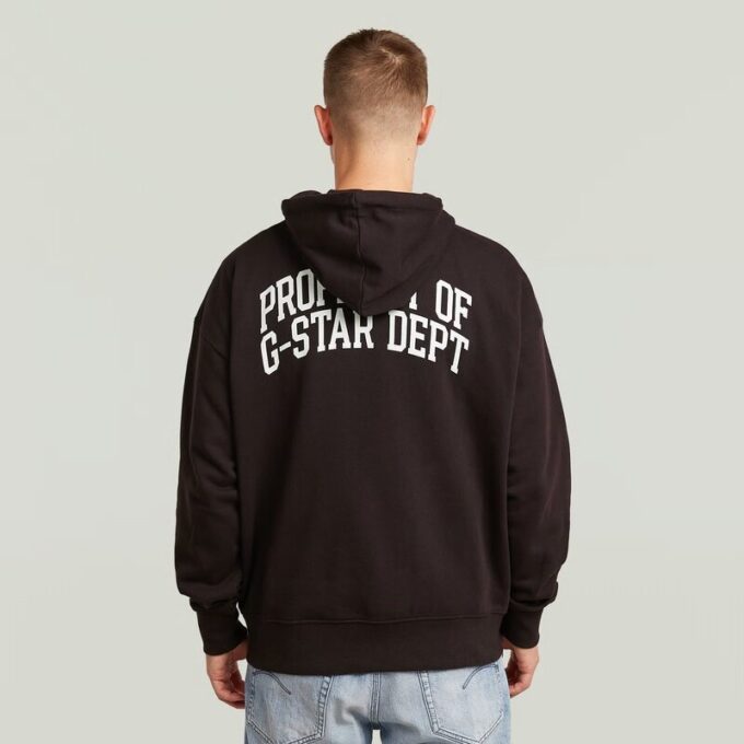 Trui met grafische print en capuchon Trui met grafische print en capuchon