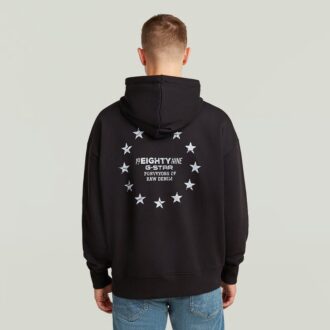 Trui met grafische print en capuchon