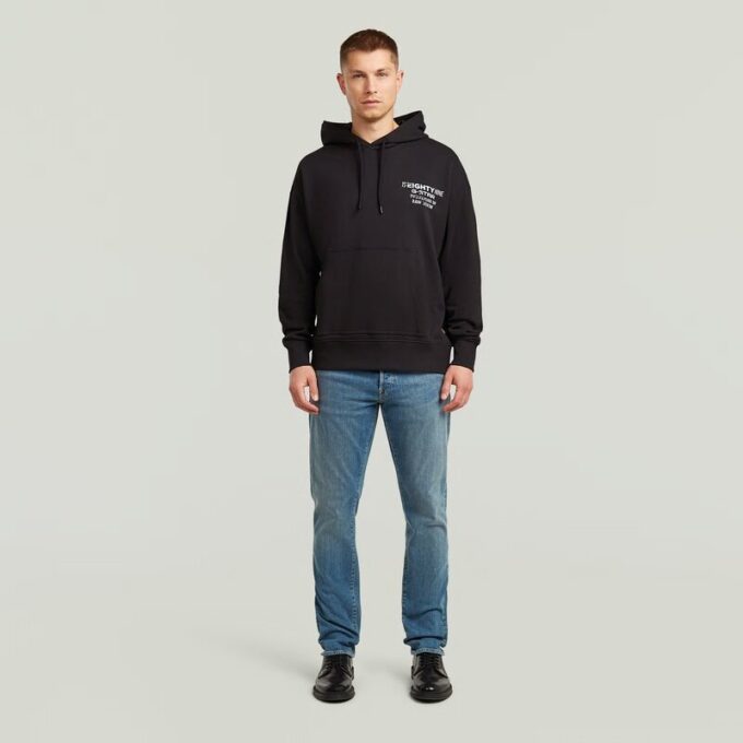 Trui met grafische print en capuchon Trui met grafische print en capuchon