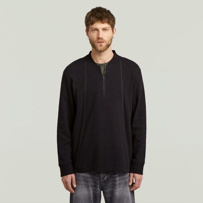 Tweeter A-lijn T-shirt met halve rits Tweeter A-lijn T-shirt met halve rits