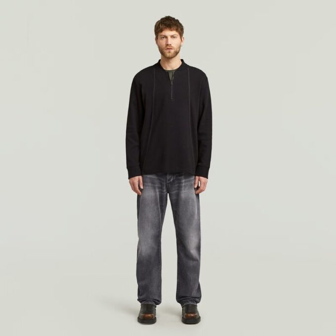 Tweeter A-lijn T-shirt met halve rits Tweeter A-lijn T-shirt met halve rits