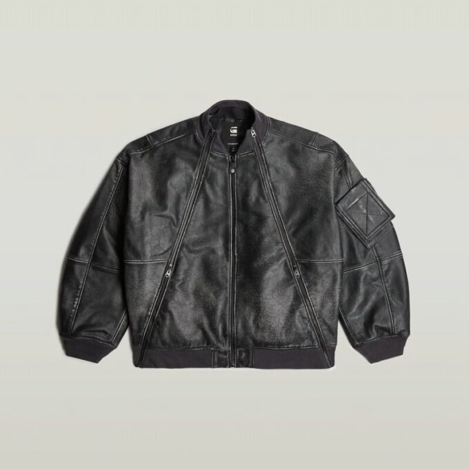 Unisex leren Macro Ballon Bomber Unisex leren Macro Ballon Bomber
