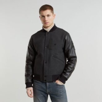 Varsity wollen leren jas
