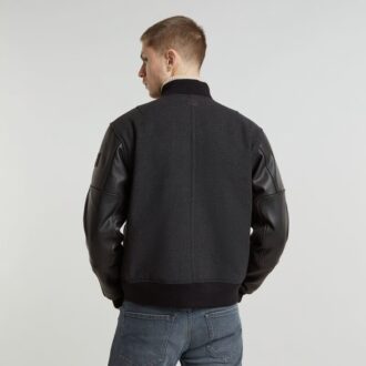 Varsity wollen leren jas