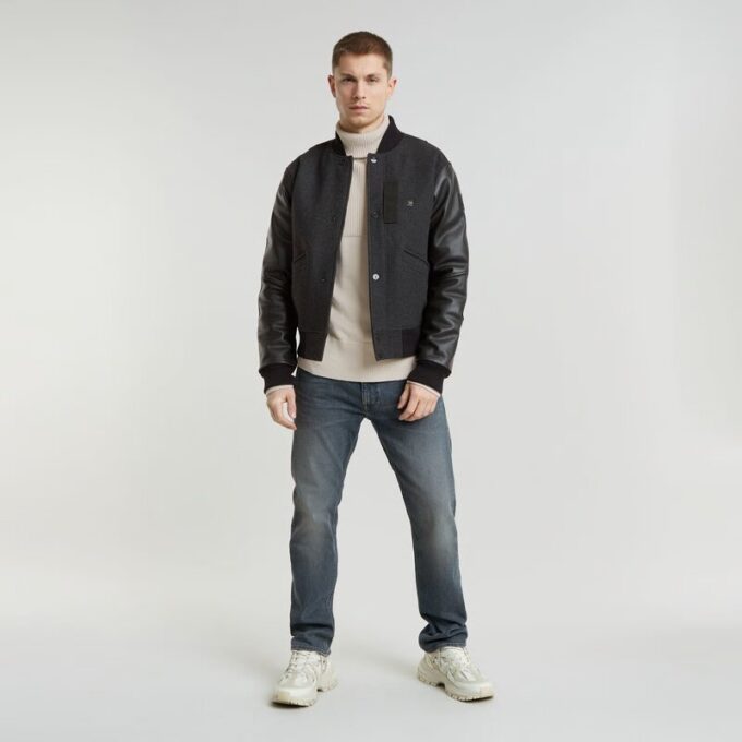 Varsity wollen leren jas Varsity wollen leren jas