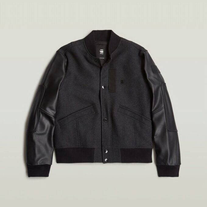 Varsity wollen leren jas Varsity wollen leren jas