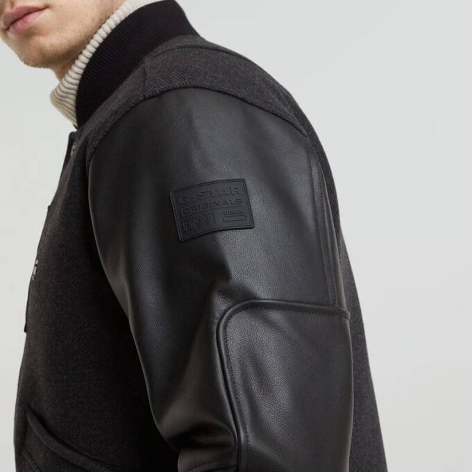 Varsity wollen leren jas Varsity wollen leren jas