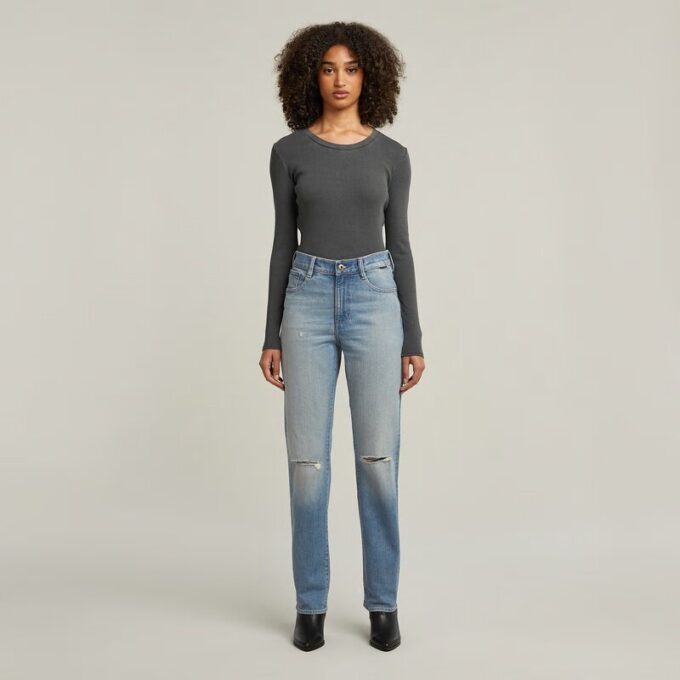 Viktoria hoge rechte jeans