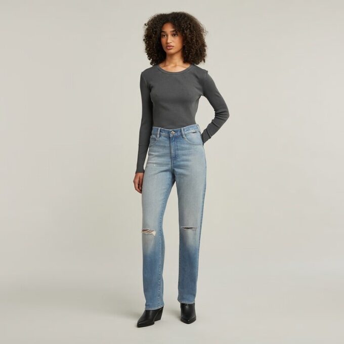 Viktoria hoge rechte jeans