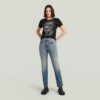 Viktoria hoge rechte jeans