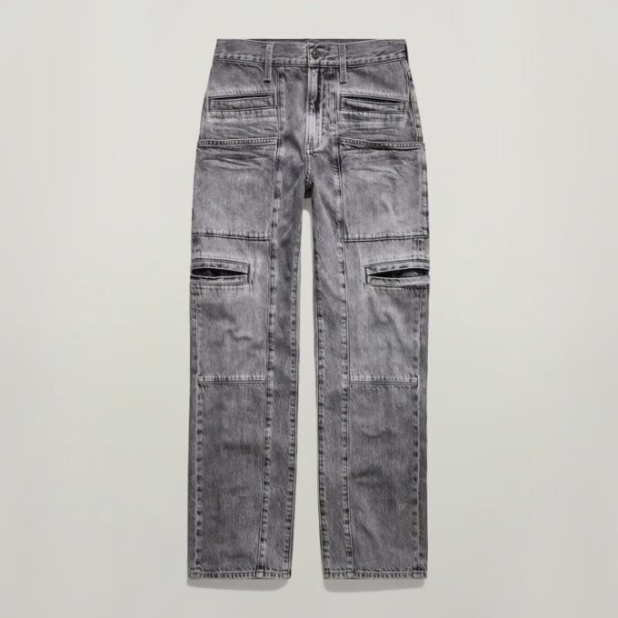 Viktoria Utility High Straight Jeans