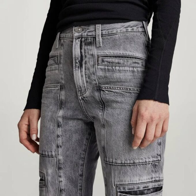 Viktoria Utility High Straight Jeans