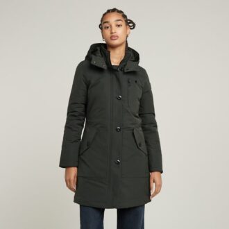 Vodan gewatteerde, slanke parka met capuchon