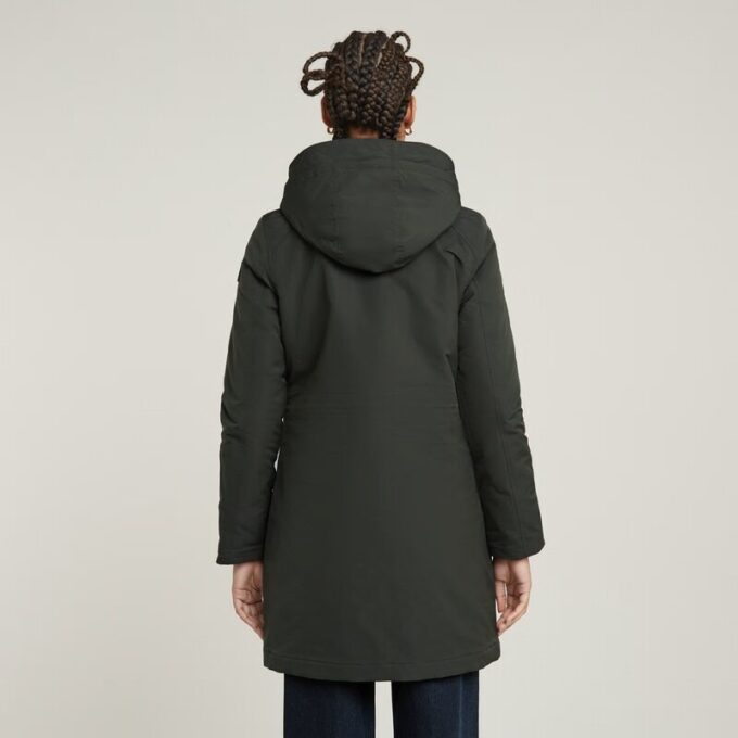 Vodan gewatteerde, slanke parka met capuchon Vodan gewatteerde, slanke parka met capuchon