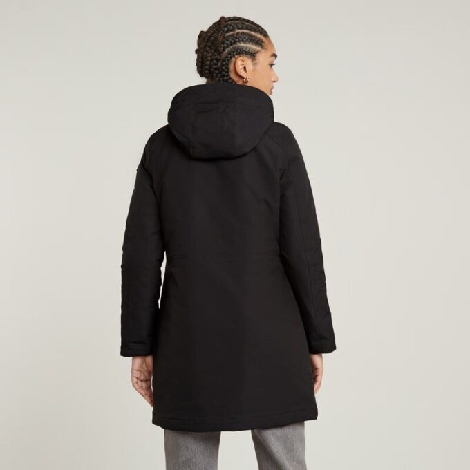 Vodan gewatteerde, slanke parka met capuchon Vodan gewatteerde, slanke parka met capuchon