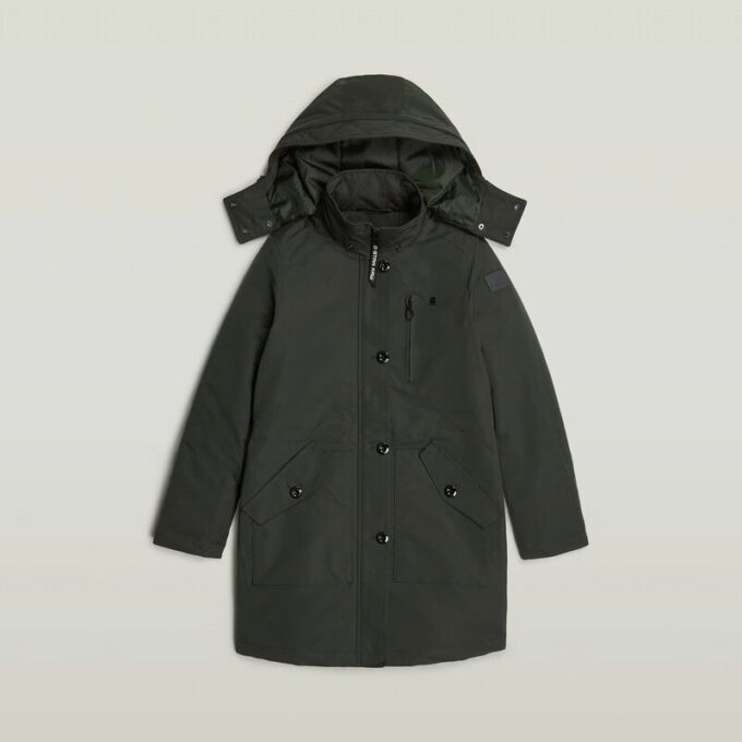 Vodan gewatteerde, slanke parka met capuchon Vodan gewatteerde, slanke parka met capuchon
