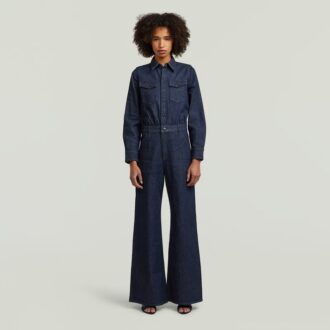 Western jumpsuit met wijde pijpen