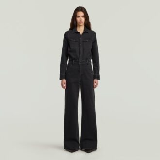 Western jumpsuit met wijde pijpen