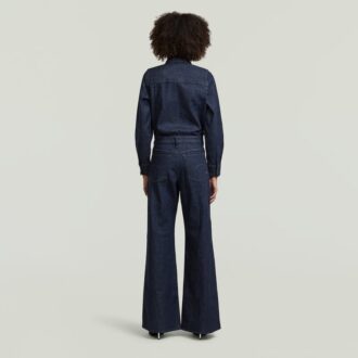 Western jumpsuit met wijde pijpen