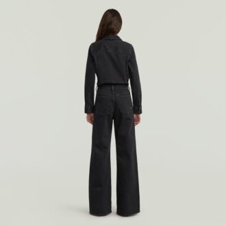 Western jumpsuit met wijde pijpen