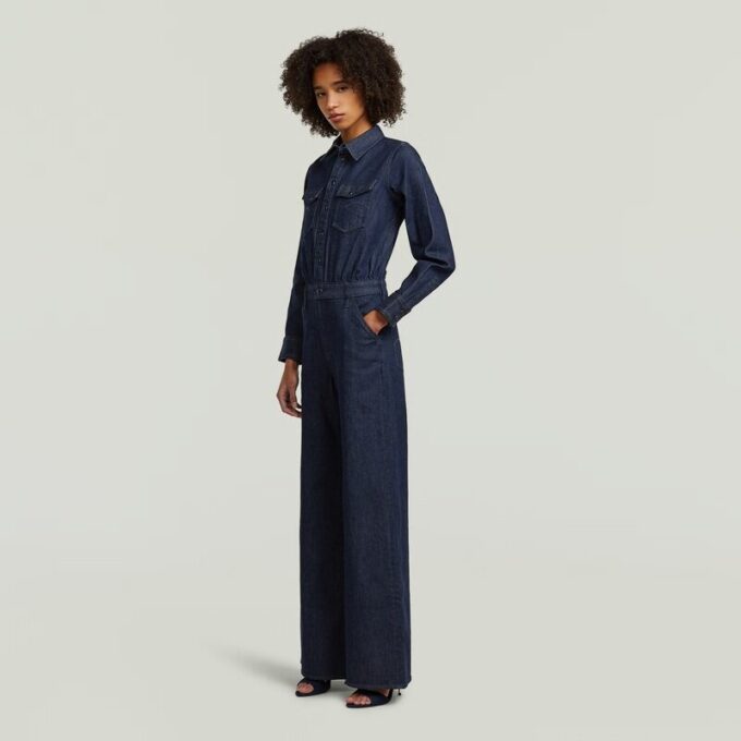 Western jumpsuit met wijde pijpen Western jumpsuit met wijde pijpen