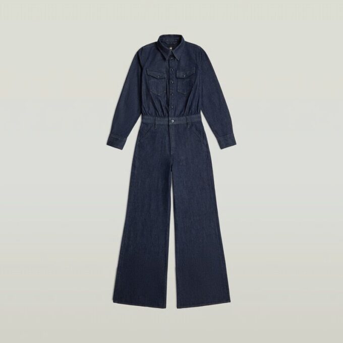 Western jumpsuit met wijde pijpen Western jumpsuit met wijde pijpen