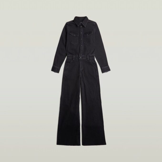 Western jumpsuit met wijde pijpen Western jumpsuit met wijde pijpen